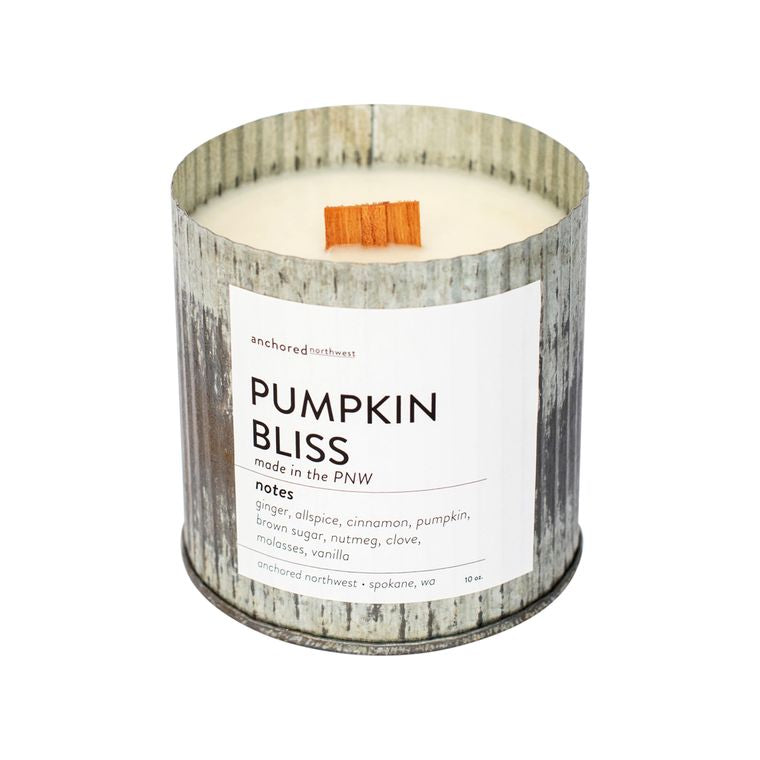 Pumpkin Bliss - Rustic Vintage Wood Wick Candle