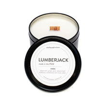 Load image into Gallery viewer, Lumberjack Black Travel Tin Candle
